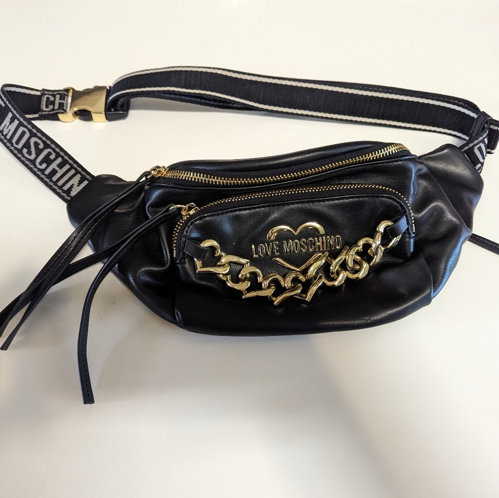 Moschino Black Fanny Pack